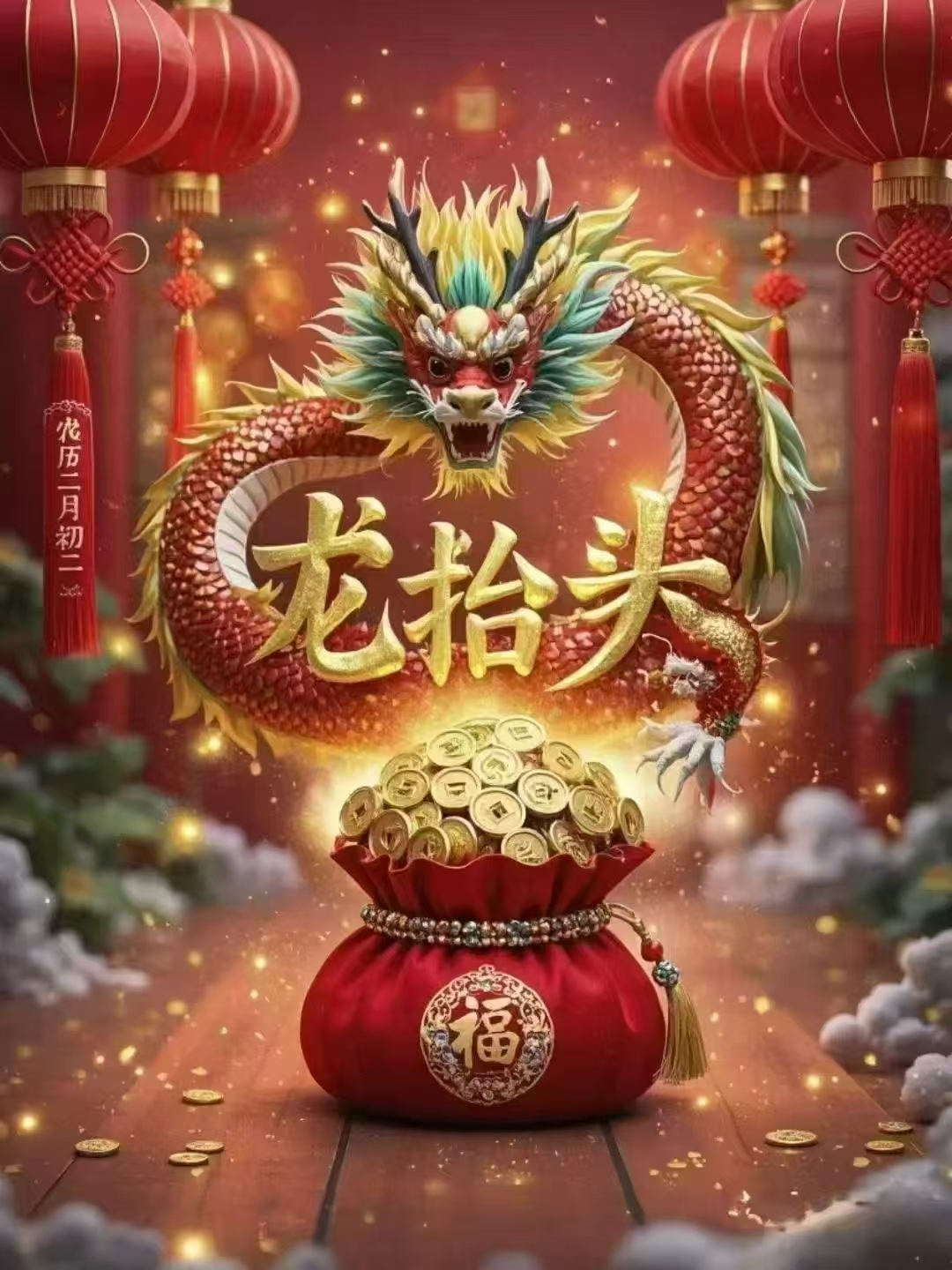 “龙抬头”祝您鸿运当头，事业更上一层楼！