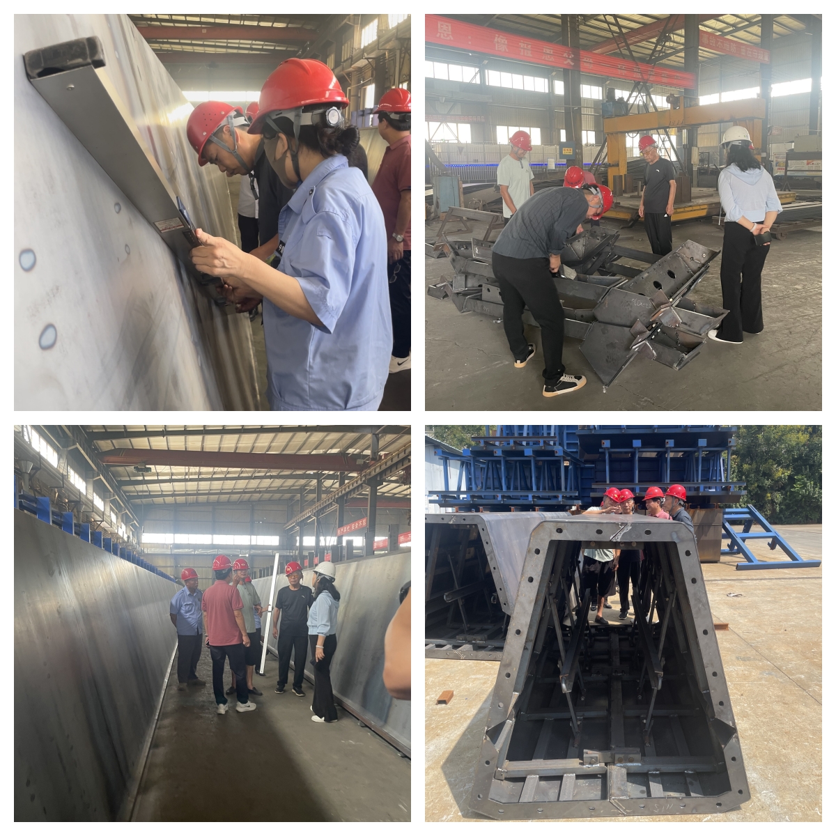 实力见证!客户莅临伟志,35米箱梁模板验收圆满成功